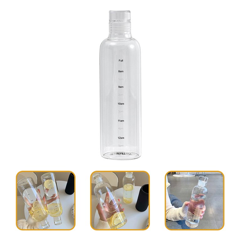 500ml Time Scale Direct Drinking Water Bottle Student Transparent