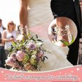 thumbnail image 5 of 4 Pcs Wrist Corsage Bracelets Rhinestone Wristlet Band White Prom Flower Bride Bridesmaid Wedding Wristbands for Engagement Party Ceremony Anniversary, 5 of 5
