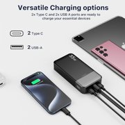 A2651 NOBIS Portable Power Bank 20000mAh, 35W Portable Charger, Battery Pack Fast Charging, PD3.0 QC4.0 Phone Battery Pack with LED Display for iPhone 16 15 14, Galaxy, Tablet, Switch, etc