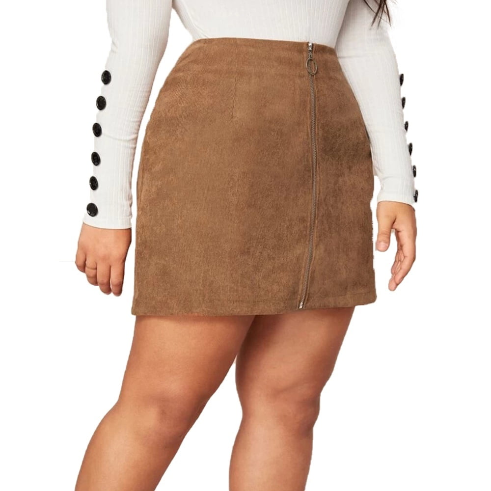 a line mini skirt with zip