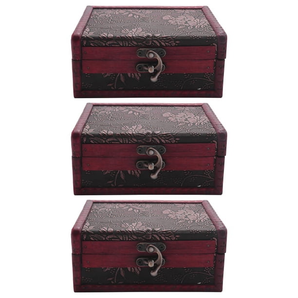 3X Treasure Box Treasure Chest para Caja de Regalo, Colección de Tarjetas, Regalos Y Decoración del Hogar