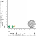 thumbnail image 6 of Gem Stone King 14K Yellow Gold Green Zirconia Double Notch Stud Earrings | 1.52 Cttw | Gemstone Birthstone | Oval 7X5MM | Gold Earrings for Women Men, 6 of 6