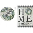 thumbnail image 2 of Home Sweet Home Magnolia Small Garden Flag 12x18 Double Sided Vertical Spring Farmhouse Rustic Black White Buffalo Check Plaid Flower Welcome Home Decor for Yard Lawn Patio House Outdoor, 2 of 6
