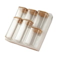thumbnail image 3 of DOLITY 6 Pieces Clear Glass Food Storage Jar Kitchen Canisters Kitchen Spice Jar Glass Jars Bamboo Lid for Restaurant Food Rice, 3 of 9