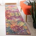 thumbnail image 3 of SAFAVIEH Madison Candelario Abstract Runner Rug, Fuchsia/Gold, 2'2" x 10', 3 of 7