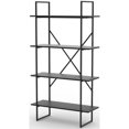 thumbnail image 1 of RST Brands Emery Iron 4-Tier Bookcase in Black, 1 of 3