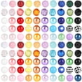 thumbnail image 1 of 100 PCS Perles d'Artisanat, 0,8 Pouces Rond Strass, Acrylique, Perles de Résine pour Stylos, Perles de Bijoux Colorés Bricolage Faisant des Fournitures, 1 of 5