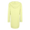 thumbnail image 4 of DHFJKG Women Knit Hooded Long Cardigan Mid-Length Solid Color Open Front Long Sleeve Drop Shoulder With Pocket Coat Fall Winter Soft Versatile Coat, 4 of 5