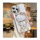 thumbnail image 1 of Popular entre las niñas, caja de teléfono de TPU con espejo de maquillaje de gato 3D de Hello Kitty lindo con diamantes de imitación para iPhone 14 13 12 11 Pro max con soporte, 1 of 4