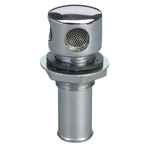 Moeller Marine Valve d'Aération de Réservoir de Carburant 035732-10, Évent Traversant de Coque; Tuyau de 5/8 Po; Plaqué Chrome; Laiton; pour Applications Marines