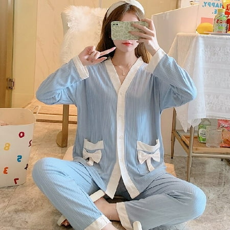 

PIKADINGNIS Pijama Set Womens Sleepwear Tops Long Pyjamas Set Autumn Winter Homewear Women Casual Sleepwear Nightwear Pajama Sets Pyjama