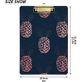thumbnail image 3 of FMSHPON Pink Pineapple Clipboard Hardboard Wood Nursing Clip Board and Pull for Standard A4 Letter 13x9 inches, 3 of 7