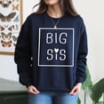 thumbnail image 4 of EcoLoom Big Sister Modern Stylish Girly Sisters Midweight Crewneck Sweatshirt Navy-2XL, 4 of 4