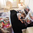 thumbnail image 5 of Homewish Western Dragon 7pcs Queen Bedding,Magic Animal Bedding Comforter Set Queen,Gray,Black Reversible, 5 of 8