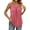 Coral, variant on Summer Tank Tops for Women V-neck Sleeveless Shirts Pleated Front Tops