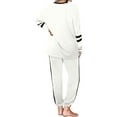thumbnail image 5 of Avamo Sweatsuit for Women 2 Piece Outfits for Womens Crewneck Track Suit Suit Sweatshirts Pullover Tops+Jogger Pants With Drawstring White S, 5 of 5