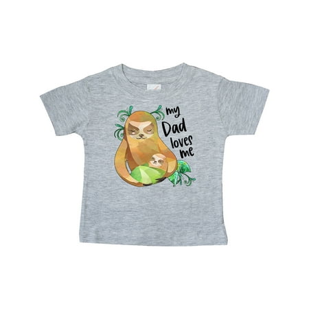 

Inktastic My Dad Loves Me Cute Sloth and Baby Gift Baby Boy or Baby Girl T-Shirt