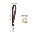 thumbnail image 2 of Uxcell PU Leather Keychain, Key Holder Keyring Strap with Metal Gold Key Ring Lock Anti Lost for Wallet Purse, Brown, 2 of 6