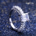 thumbnail image 6 of EOEMY 7*9mm Princess Cut Aaa Cz 925 Silver Fashion Band Women'S Wedding Ring Size 6-10, 6 of 6