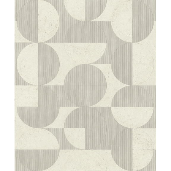 Advantage Barcelo Light Grey Circles Wallpaper