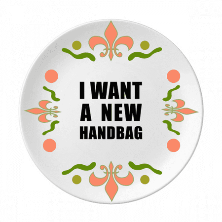 

I Want A New Handbag Art Deco Fashion Flower Ceramics Plate Tableware Dinner Dish