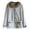 C-Light Gray266, variant on DHFJKG Womens Flannel Pajamas Button Up Top Coat With Peter Pan Collar Long Sleeve Fuzzy Sleepwear With Pockets For Cold Weather Classic Homewear