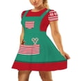 thumbnail image 3 of Robe de Noël pour Femmes à Manches Courtes Robe de Dessin Animé pour les Vêtements de Fête de Vacances, 3 of 5