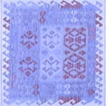 thumbnail image 1 of Ahgly Company Machine Washable Indoor Square Southwestern Blue Country Area Rugs, 7' Square, 1 of 4