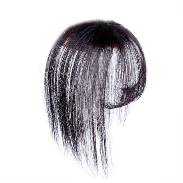 Jumpingount Air Bangs Hairpieces Fibra de alta temperatura con templos Accesorios de peinado flecos falsos