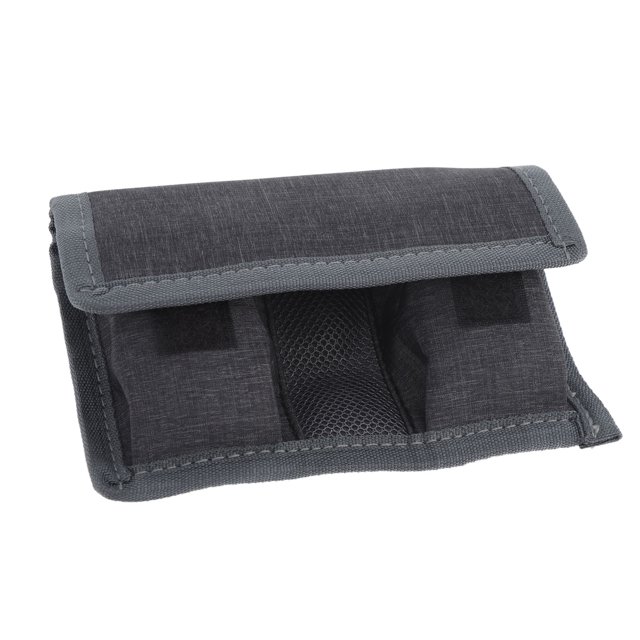 Camera Battery Storage Bag, 1 Memory Card Slot Waterproof 2 Battery Slots Nylon Camera Battery Pouch Lightweight For NP FW100 For EN EL14