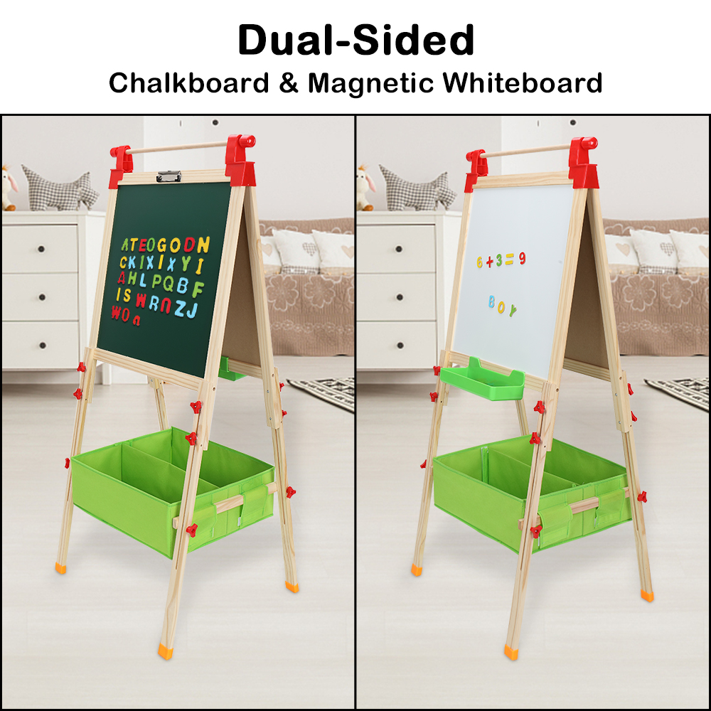 Zimtown Double-Sided Wooden Kids Easel, for Boys and Girls - image 4 of 11