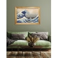 thumbnail image 3 of HFDF - The Great Wave off Kanagawa, Katsushika Hokusai Classic Art Reproductions. Giclee Canvas Prts Wall Art for Home Decor. Picture:, : 24x16inch Framed, 3 of 6