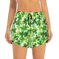 thumbnail image 2 of Logiee Happy St. Patrick's Day Print Women 2 in 1 Running Shorts,High Waisted Athletic Shorts,Gym Workout Shorts with Liner Pockets-XX-Large, 2 of 7