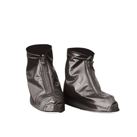 1 Pair Coffee Color Size L PVC Nonslip Reusable Rain Shoes Cover Guard