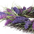 thumbnail image 2 of Northlight Heather Spring Artificial Floral Wreath, Purple 22-Inch, 2 of 4