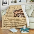 thumbnail image 3 of Wedding Anniversary Blanket Gifts for Her Wedding Gift for Wife Husband, Anniversary Marriage Gift for Couple Mom Dad Parents, Happy Anniversary for Girlfriend Boyfriend Gifts Blanket (50"x60"), 3 of 5