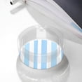 thumbnail image 6 of Round Glass Smoking Ashtrays Holder For Cigarettes Cigar Ash Tray Home Office Indoor And Outdoor Desktop Tabletop Decoration 3.3x1.4 Skyblue Stripe_2, 6 of 8