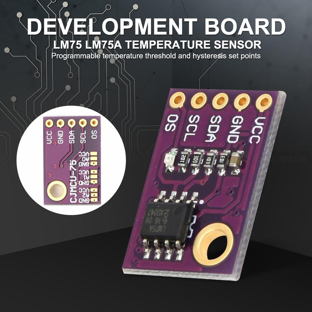 NOYITO LM75 High-Precision Temperature Sensor Module High-Speed I2C Interface LM75A Development Board Module