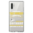 thumbnail image 1 of DistinctInk Clear Shockproof Hybrid Case for Galaxy Note 10 PLUS (6.8" Screen) - TPU Bumper Acrylic Back Tempered Glass Screen Protector - Never Dreamed I'd Be Grumpy Old Guitarist, 1 of 1