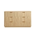 thumbnail image 6 of Noble House Relic 55" 6-Drawer Dresser, Modern Hallway Chest of Drawers with Curved Wave Panels and TV Stand, Oak, 6 of 15
