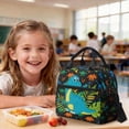 thumbnail image 4 of Kuiaobaty Dinosaur Monstera Print Backpack and Pencil Case Set for Boys Large Capacity Bookbags and Lunch Box with Bottle Holder Roomy Casual Backpack and Lunch Bag Set for School Camping, 4 of 7