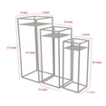 thumbnail image 5 of Sano Plant Stand Table Set of 3, Mesh Pattern, White Metal, Square, 5 of 5
