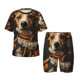 thumbnail image 1 of Balery Modern Cute Dog Conjunto de Pijama Infantil de Manga Corta con Estampado – Ropa de Dormir de Algodón Suave-Large, 1 of 6
