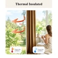 thumbnail image 6 of StangH Velvet Curtains 84 inches - Gold Brown Blackout Thermal Insulated Window Drapes for Living Room, Back Tab Luxury Home Decor Curtains for Bedroom Sliding Door, W52 x L84, 2 Panels, 6 of 8