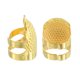 thumbnail image 3 of Dedal, protector de dedos para costura a mano, herramientas de costura DIY, dorado, 2 tamaños, 8 piezas, 3 of 6