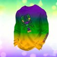 thumbnail image 1 of Ceisia Men's Mardi Gras Gradient Waffle-Knit Sweatshirt | Relaxed Spring/Summer Casual Top Gift, 1 of 8