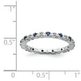 thumbnail image 5 of 925 Sterling Silver Stackable Expressions Cr. Sapphire & Diamond Ring Size: 6; for Adults and Teens; for Women and Men, 5 of 5