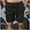 Black, variant on Afuyipoi Men's Shorts, Solid Color Drawstring Waist 5-Inch Shorts with Pockets Black L