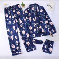 thumbnail image 5 of Gibobby Pijamas mujer invierno Conjunto de pijamas de 7 Uds. Para mujer, pijamas de talla grande para mujer, pijamas informales con tirantes de encaje para mujer(Azul,M), 5 of 5