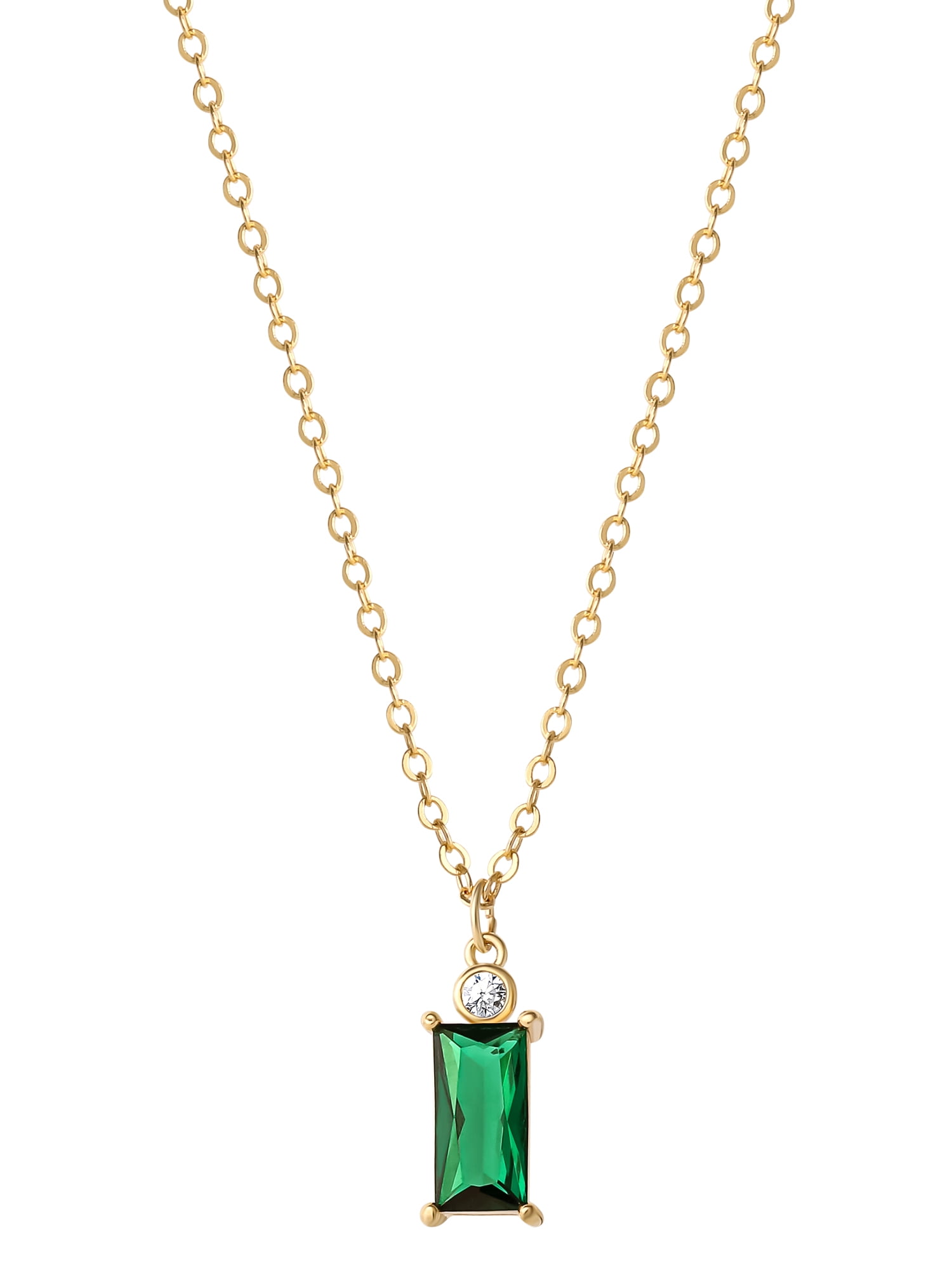 Believe by Brilliance Women's 14kt Gold Flash Plated Cubic Zirconia Layer Necklace Set
